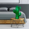 Escultura moderna de cactus estatua en resina verde metalizado Grymt Venta