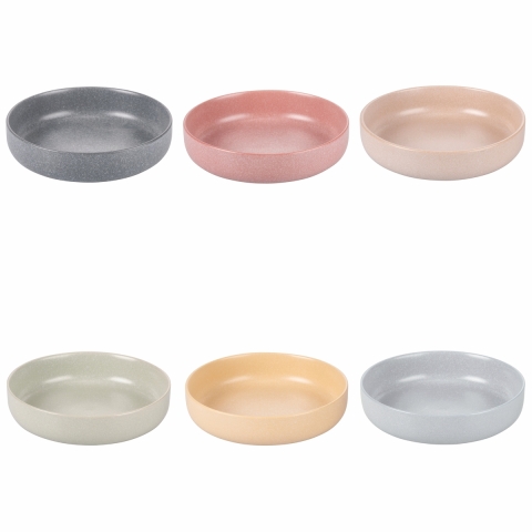 Set de 6 platos hondos de gres acabado mate Ø20cm Berlin 2 Promoción