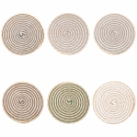 Juego de 6 manteles individuales redondos de paja trenzada Ø38cm Spiral Stone Promoción