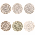 Juego de 6 manteles individuales redondos de paja trenzada Ø38cm Spiral Stone Promoción