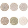 Juego de 6 manteles individuales redondos de paja trenzada Ø38cm Spiral Stone Promoción