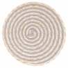 Juego de 6 manteles individuales redondos de paja trenzada Ø38cm Spiral Stone Oferta