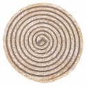 Juego de 6 manteles individuales redondos de paja trenzada Ø38cm Spiral Stone Descueto