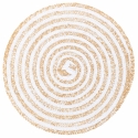 Juego de 6 manteles individuales redondos de paja trenzada Ø38cm Spiral Stone Stock