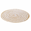 Juego de 6 manteles individuales redondos de paja trenzada Ø38cm Spiral Stone Coste