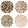 Set de 4 manteles individuales redondos de paja trenzada Ø38cm Spiral Promoción