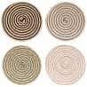 Set de 4 manteles individuales redondos de paja trenzada Ø38cm Spiral Promoción