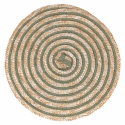 Set de 4 manteles individuales redondos de paja trenzada Ø38cm Spiral Rebajas