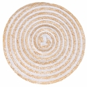 Set de 4 manteles individuales redondos de paja trenzada Ø38cm Spiral Descueto