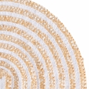 Set de 4 manteles individuales redondos de paja trenzada Ø38cm Spiral Coste