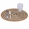 Set de 4 manteles individuales redondos de paja trenzada Ø38cm Spiral Compra