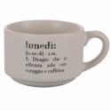 Juego de 6 tazas de café de porcelana 90 ml con soporte Victionary Week Venta