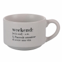 Juego de 6 tazas de café de porcelana 90 ml con soporte Victionary Week Elección