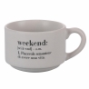 Juego de 6 tazas de café de porcelana 90 ml con soporte Victionary Week Elección
