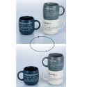 Set de 3 tazas mug apilables de gres 350ml con inscripciones Victionary L Venta