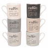 Set de 6 tazas de café de porcelana con inscripciones 90ml Victionary Caffè Promoción