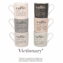 Set de 6 tazas de café de porcelana con inscripciones 90ml Victionary Caffè Venta