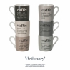 Set de 6 tazas de café de porcelana con inscripciones 90ml Victionary Caffè Oferta
