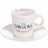 Juego de 4 tazas de café de porcelana con platillo 90 ml con inscripciones Le Travisate Rebajas