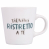 Juego de 4 tazas de café de porcelana con platillo 90 ml con inscripciones Le Travisate Stock