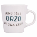 Juego de 4 tazas de café de porcelana con platillo 90 ml con inscripciones Le Travisate Modelo