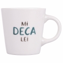 Juego de 4 tazas de café de porcelana con platillo 90 ml con inscripciones Le Travisate Características
