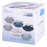 Juego de 6 tazas de café de porcelana 90 ml con platillo Shade of Ocean Modelo