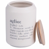 Tarro de gres blanco para ajo con tapa 1,6L Victionary D Catálogo