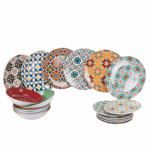 Juego de vajilla 18 piezas de porcelana para 6 personas Valladolid Promoción