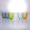Juego de 6 vasos de agua de vidrio colorido 300ml New Mexico A Promoción