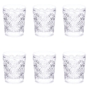 Set de 6 vasos de vidrio para agua con superficie texturizada 240ml Marrakech Promoción