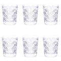 Set de 6 vasos de vidrio para agua con superficie texturizada 240ml Marrakech Promoción