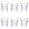 Set de 6 vasos de vidrio para agua con superficie texturizada 240ml Marrakech Promoción