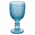 Set de 6 copas de vidrio con superficie texturizada 280ml Geometrie Ocean Stock