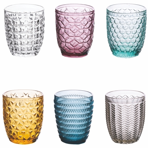 Set de 6 vasos de agua de 350ml con superficie trabajada Geometrie Promoción