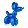 Escultura perro globo azul estatua de resina efecto metal Mira XL Venta
