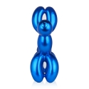 Escultura perro globo azul estatua de resina efecto metal Mira XL Rebajas