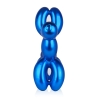 Escultura perro globo azul estatua de resina efecto metal Mira XL Rebajas