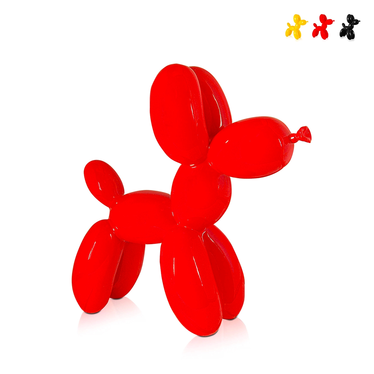 Escultura perro globo en resina lacada estatua moderna Mira-L Medidas Escultura perro globo en resina lacada estatua moderna Mira-L Medidas
