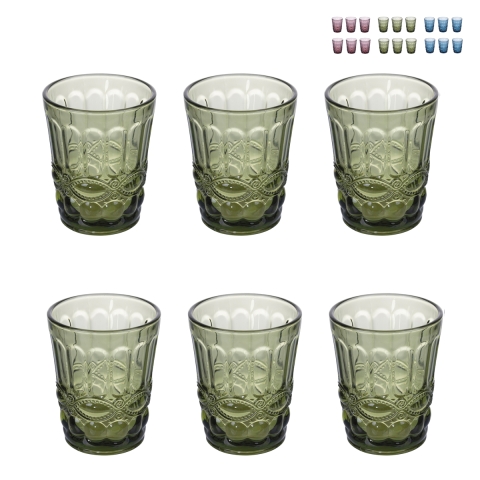 Set de 6 vasos de agua 280ml con decoración en relieve Nobilis 2 Promoción