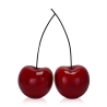 Escultura pareja de cerezas en resina lacada roja pop art Opla Oferta