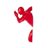 Escultura de resina para pared corredor con acabado lacado rojo Doro-L Oferta