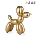 Escultura perro globo estatua de resina efecto metal Mira-M Promoción