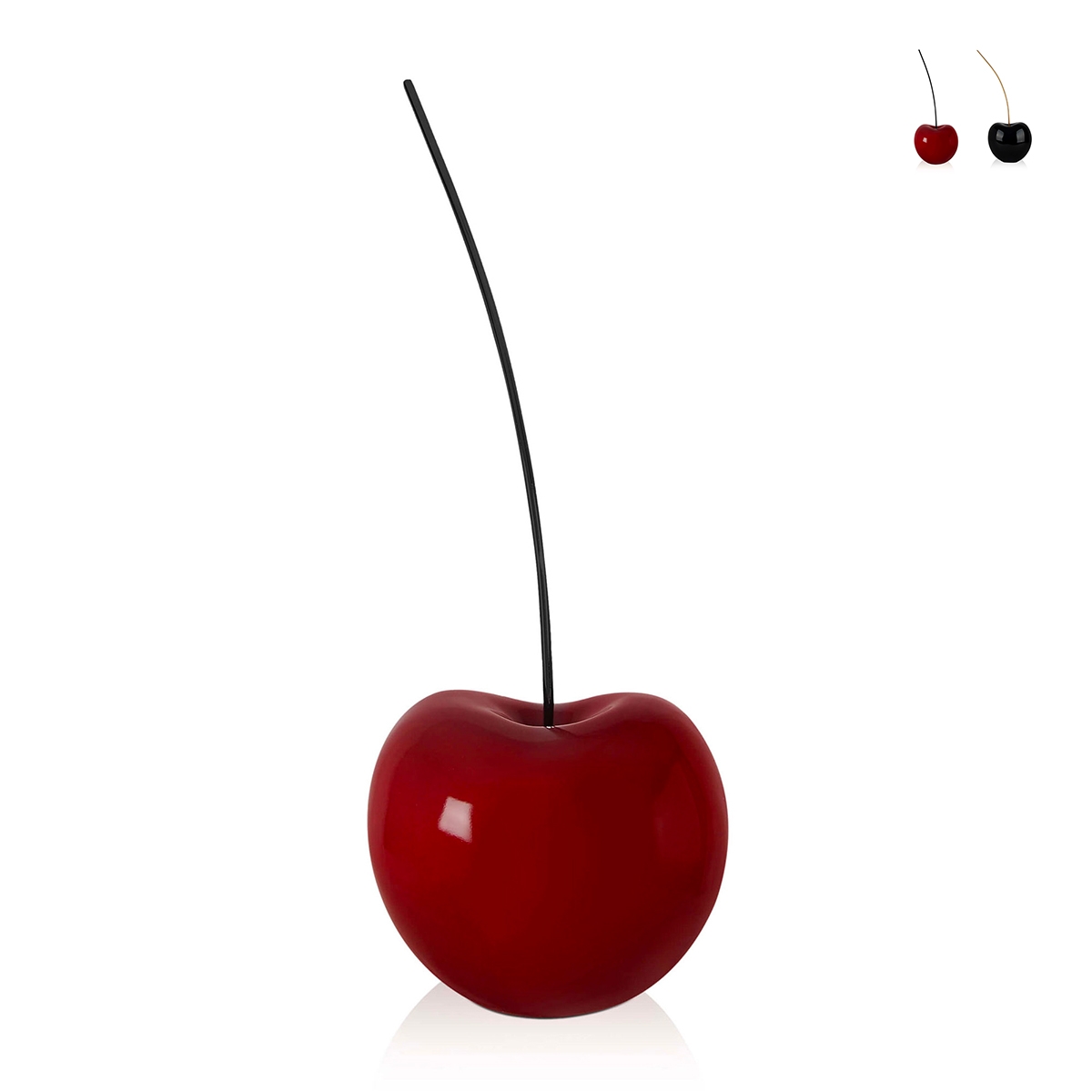 Escultura de cereza en resina lacada estatua estilo pop art Kora-L Descueto Escultura de cereza en resina lacada estatua estilo pop art Kora-L Descueto