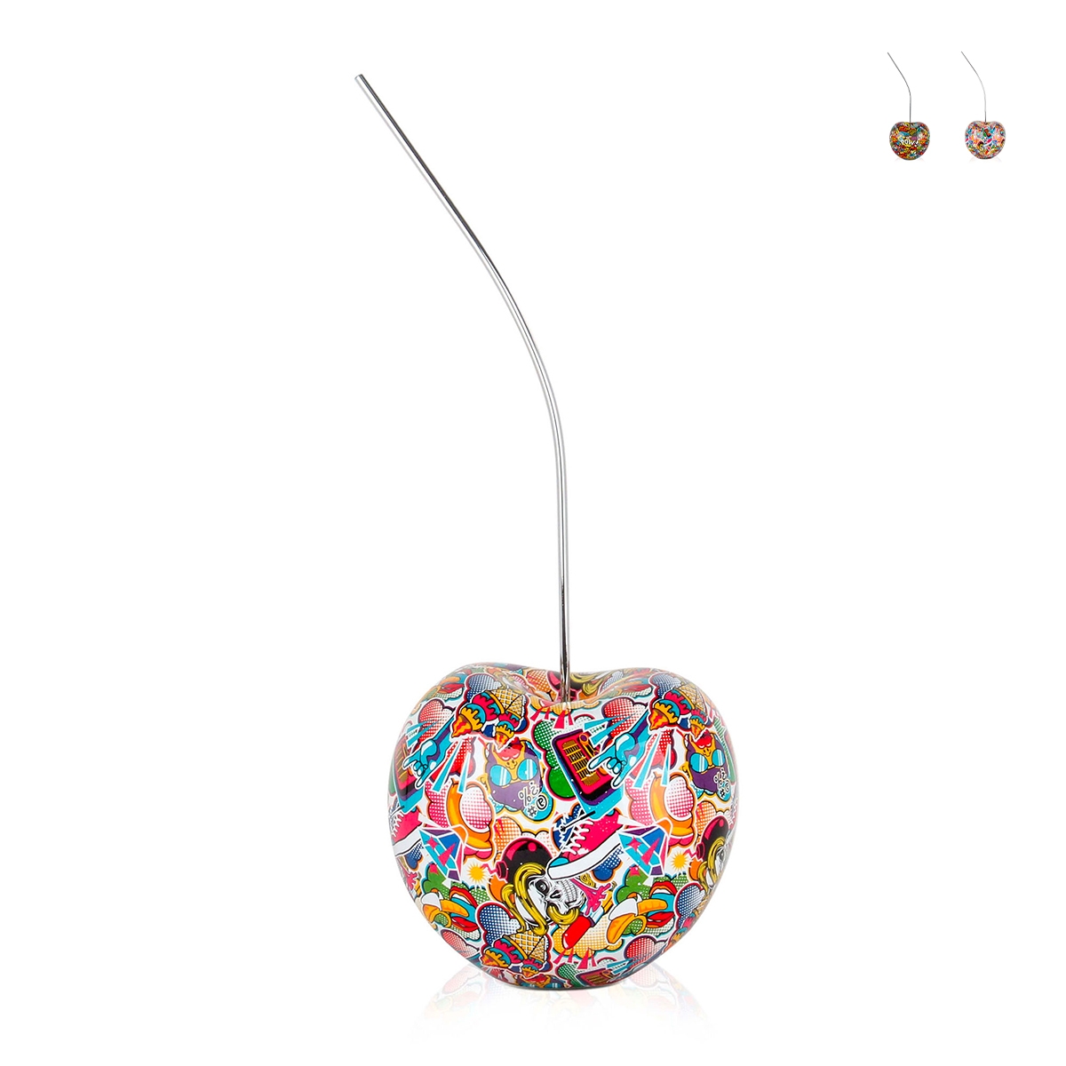 Escultura de cereza pop art en resina estatua moderna cómics Kora-PA Promoción