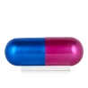 Escultura moderna de resina efecto metal color azul y fucsia Sira-BV Oferta