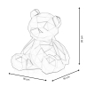 Figura decorativa moderna en resina de osito low poly con efecto perlado Rimo-P Descueto