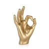 Escultura de resina con efecto metálico estatua moderna gesto OK Zynth Oferta