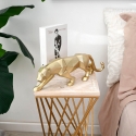 Escultura de pantera low poly en resina efecto metal Kari-M Venta