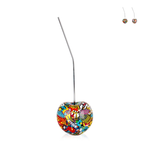 Escultura de cereza en resina estatua estilo pop art cómic MiniKora-PA Promoción